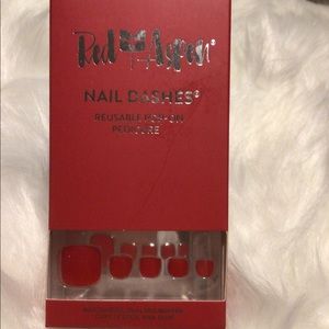 Red Aspen Pedicure Nails